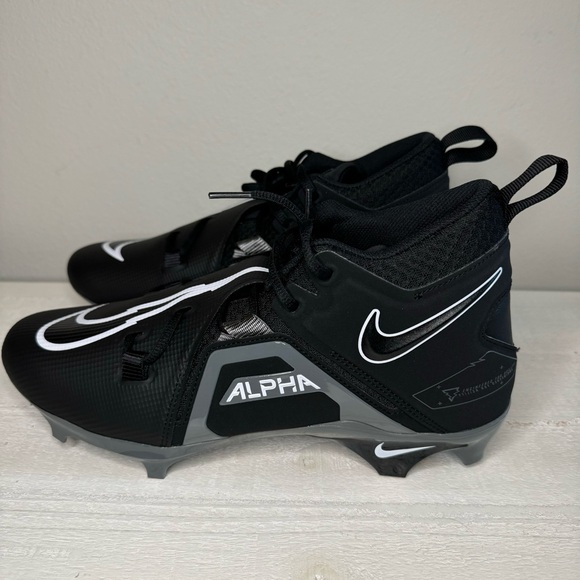 NWOT NIKE Alpha Menace Pro 3 Football Cleat Black Men’s Size 10.5 - Picture 5 of 11